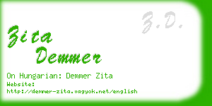 zita demmer business card